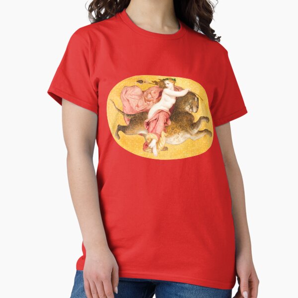 BACCHANTE ON A PANTHER, Maenad Carrying Thyrsus - Adult & Kids T-Shirts, Sweatshirts & Hoodies apparel design preview 1