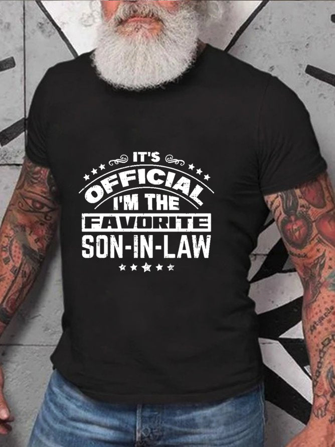 It's Official I'm The Favorite Son In Law Print Men - Adult & Kids T-Shirts, Sweatshirts & Hoodies apparel design preview 5