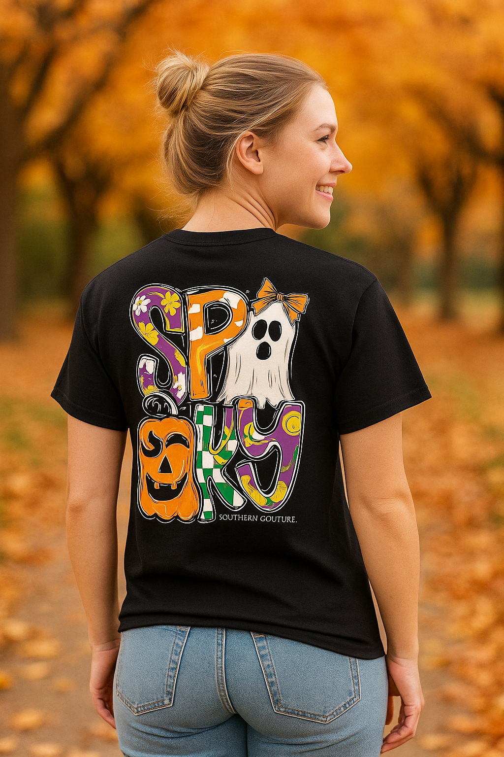 Southern Couture Classic Pattern Letter Spooky Fall - Adult & Kids T-Shirts, Sweatshirts & Hoodies apparel design preview 1