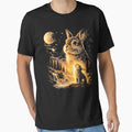 Bunny Howling to The Moon Vintage 90s Animal Easter - Adult & Kids T-Shirts, Sweatshirts & Hoodies apparel design preview 1