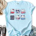Cute Patriotic Cats - Adult & Kids T-Shirts, Sweatshirts & Hoodies apparel design preview 1