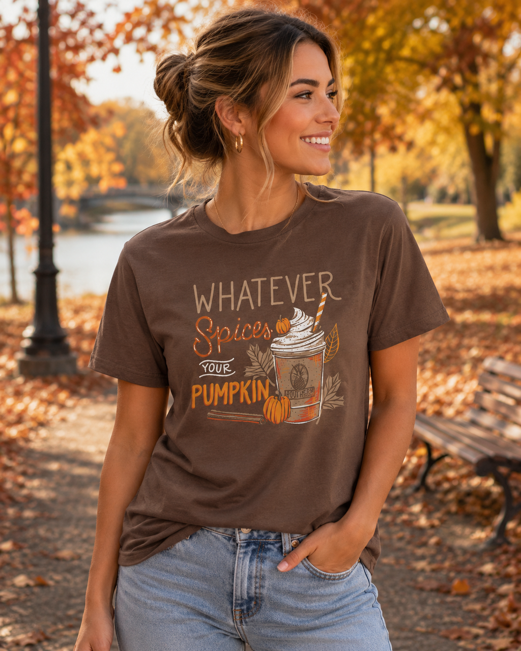 Southernology Spices Your Pumpkin Fall Comfort Colors - Adult & Kids T-Shirts, Sweatshirts & Hoodies apparel design preview 1