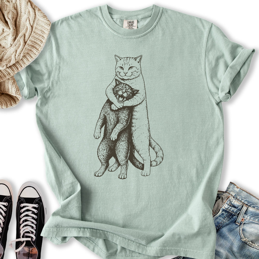 Headlock Cat Sketch - Adult & Kids T-Shirts, Sweatshirts & Hoodies apparel design preview 1