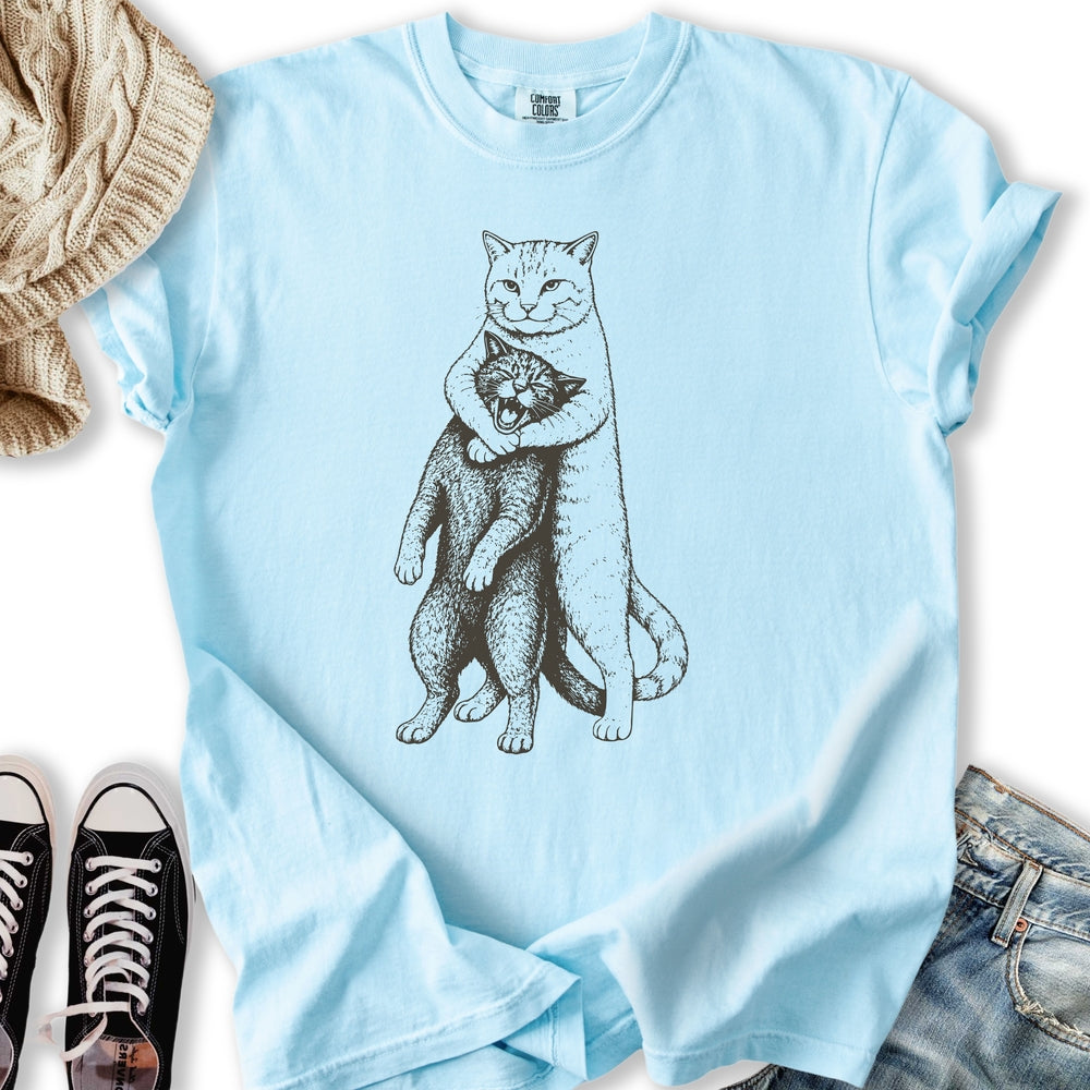 Headlock Cat Sketch - Adult & Kids T-Shirts, Sweatshirts & Hoodies apparel design preview 2