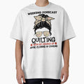 Weekend Forecast Quilting Women Bun Life Hair Glasses - Adult & Kids T-Shirts, Sweatshirts & Hoodies apparel design preview 1