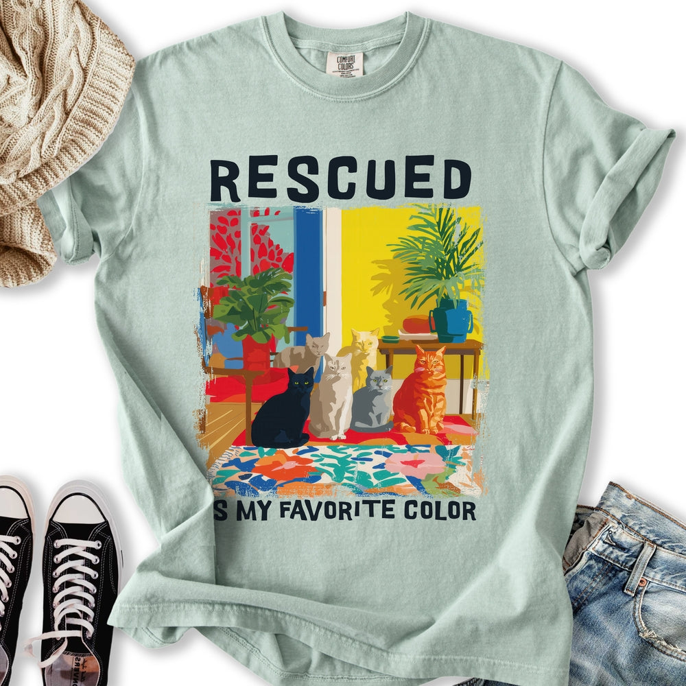 Rescued Is My Favorite - Adult & Kids T-Shirts, Sweatshirts & Hoodies apparel design preview 2