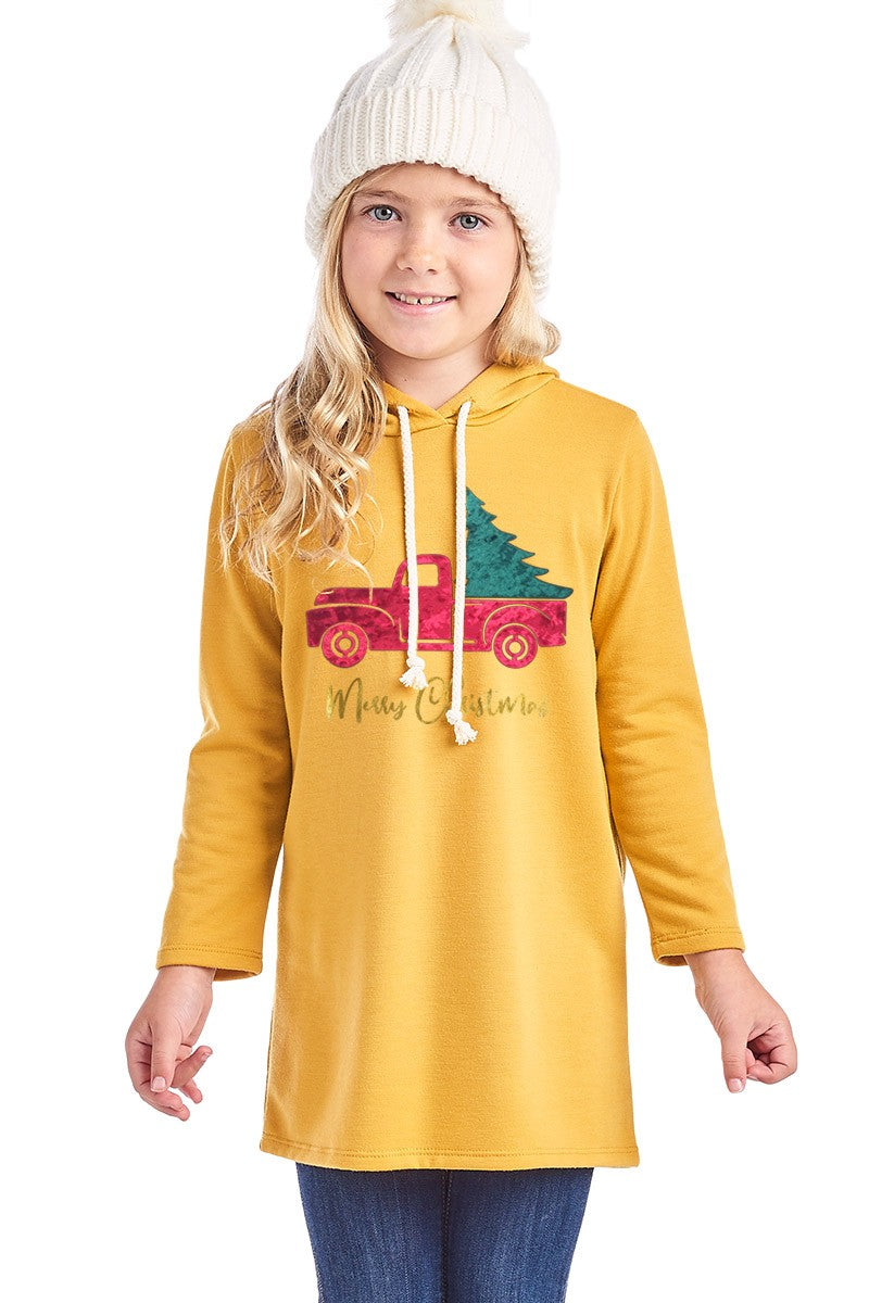 SALE Youth Merry Christmas Truck French Terry - Adult & Kids T-Shirts, Sweatshirts & Hoodies apparel design preview 1