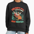 The Boys Are Back In Town Retro Blue Christmas Sleigh - Adult & Kids T-Shirts, Sweatshirts & Hoodies apparel design preview 1
