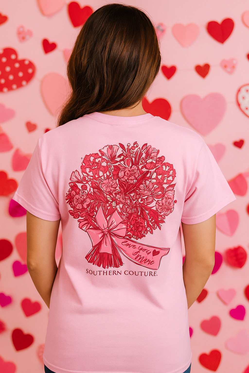 Southern Couture Classic Love You More Flowers - Adult & Kids T-Shirts, Sweatshirts & Hoodies apparel design preview 1