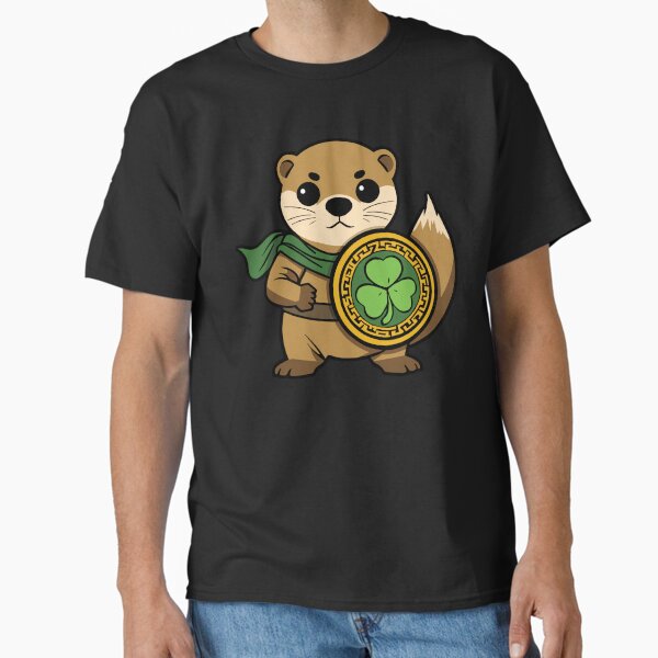 Otter Warrior Holding a Round Celtic Shield Fianna - Adult & Kids T-Shirts, Sweatshirts & Hoodies apparel design preview 1