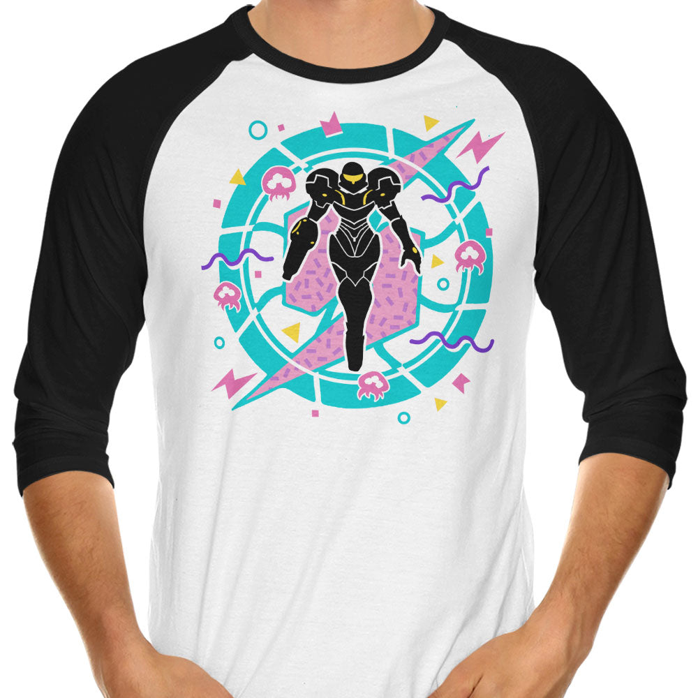 90's Hunter 3/4 Sleeve Raglan - Adult & Kids T-Shirts, Sweatshirts & Hoodies apparel design preview 1
