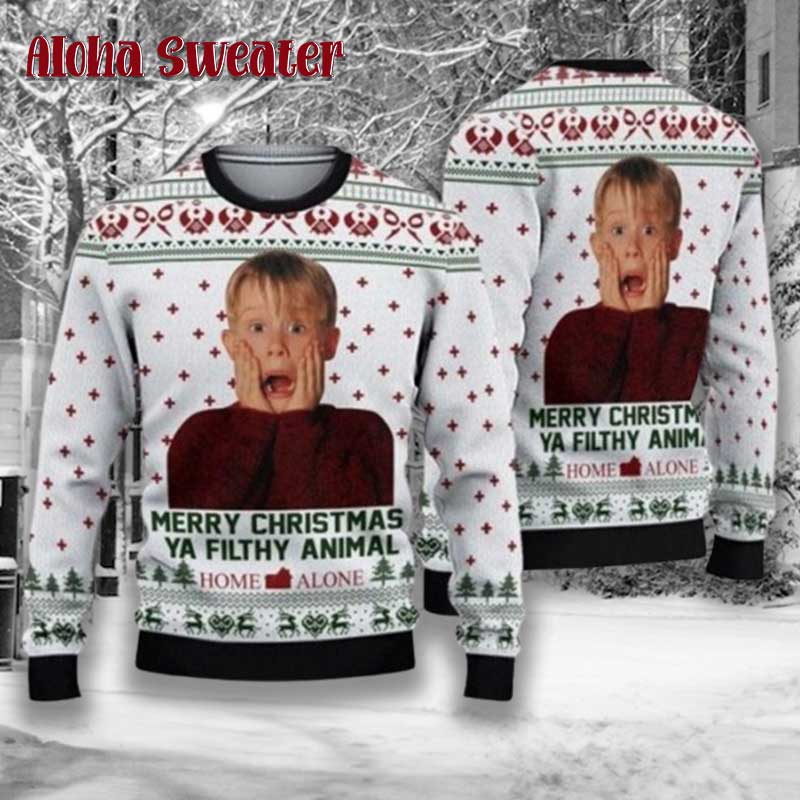 90s Home Alone Christmas Ugly Christmas Sweater product image
