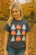 Southern Chics Ghost Pumpkins Fall Canvas - Adult & Kids T-Shirts, Sweatshirts & Hoodies apparel design preview 1