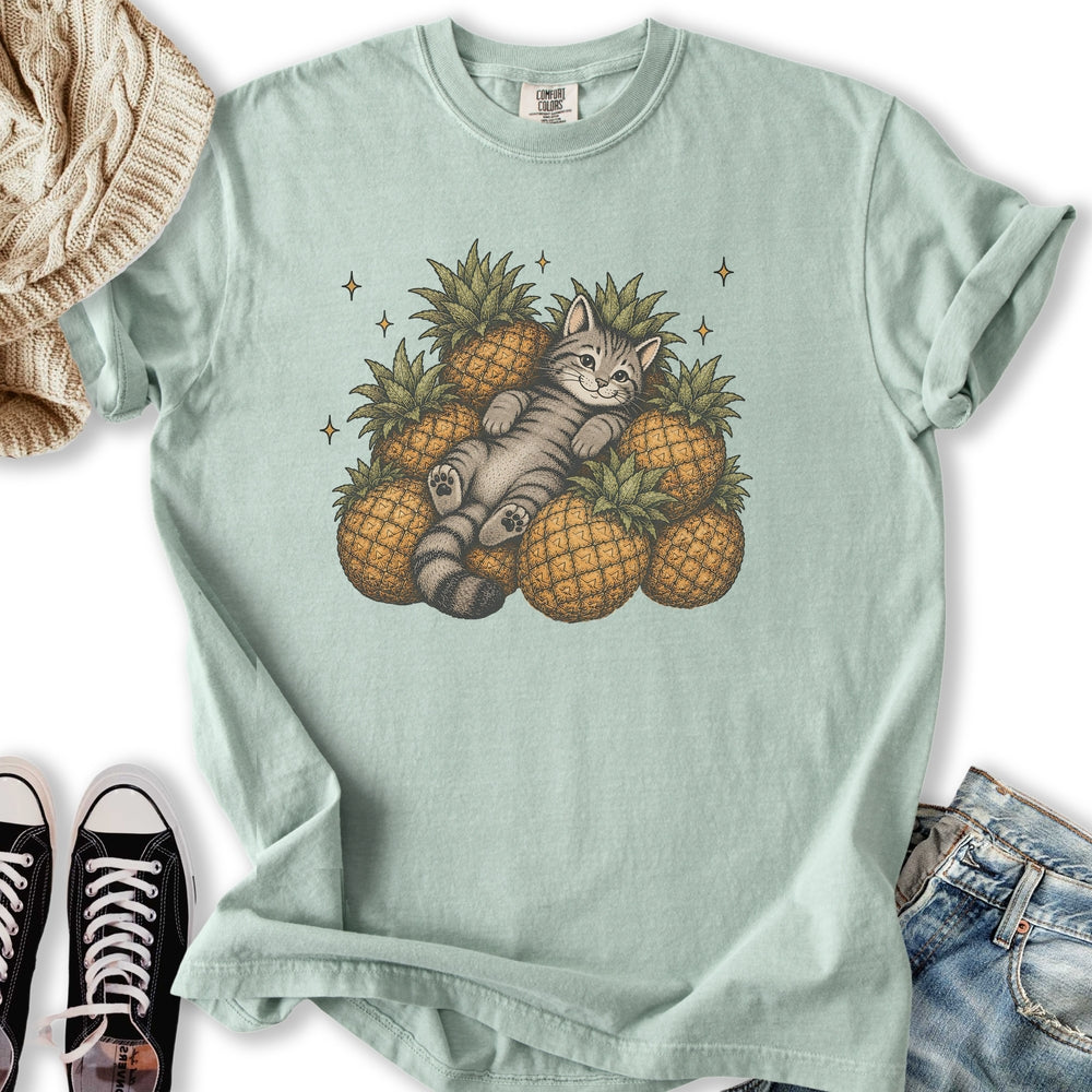 Pineapple Cat - Adult & Kids T-Shirts, Sweatshirts & Hoodies apparel design preview 2