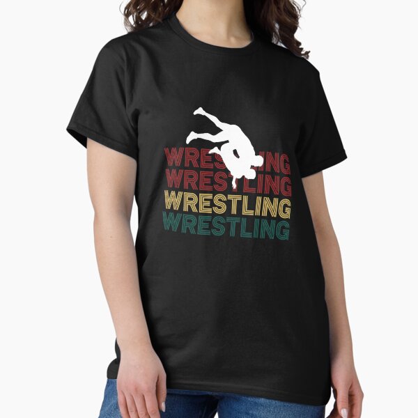 Retro Wrestling Silhouette Graphic Vintage Wrestler - Adult & Kids T-Shirts, Sweatshirts & Hoodies apparel design preview 1