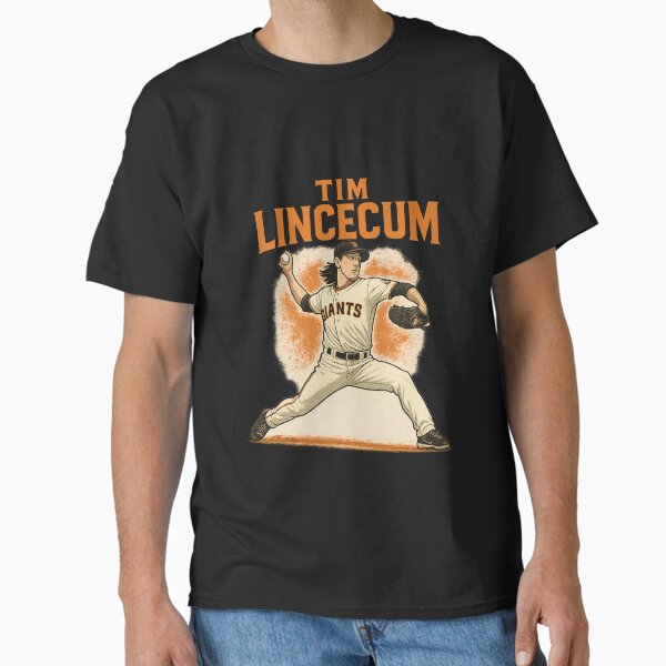 Tim Lincecum Baseball Legend Pitching Art - Adult & Kids T-Shirts, Sweatshirts & Hoodies apparel design preview 1