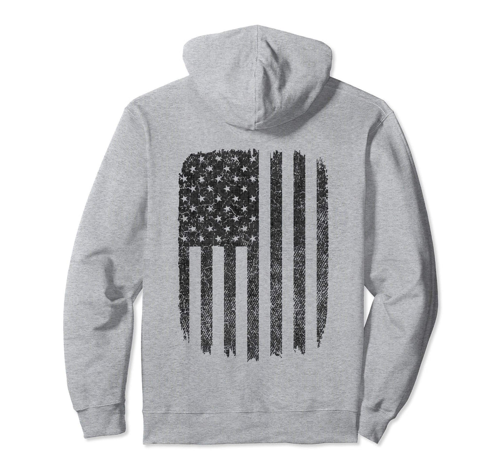 Distressed American Flag Usa Patriotic Hoodie - Custom Art Print Men Women - T-Shirt, Sweatshirt, Hoodie