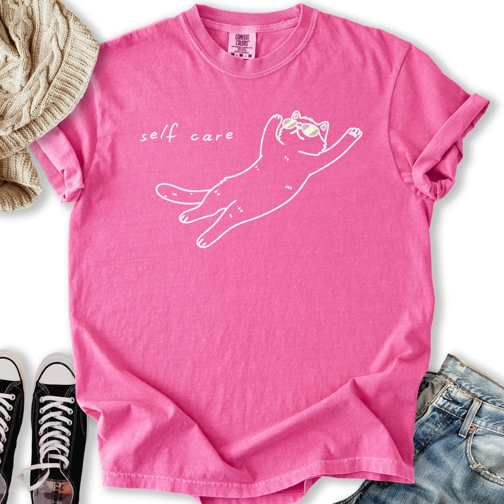 Self Care Cat - Adult & Kids T-Shirts, Sweatshirts & Hoodies apparel design preview 2