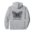 Antisocial Butterfly Funny Black And Hoodie - Minimalist Print for Adults - T-Shirt, Sweatshirt, Hoodie