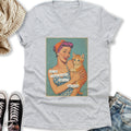 Retro Crazy Cat Lady V-Neck - Adult & Kids T-Shirts, Sweatshirts & Hoodies apparel design preview 1