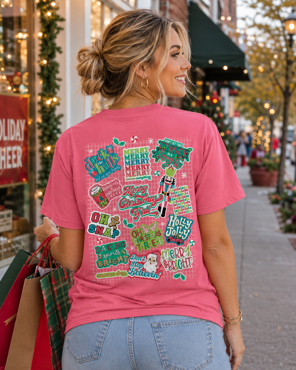 Southernology Merry Christmas Y'all Decals Comfort - Adult & Kids T-Shirts, Sweatshirts & Hoodies apparel design preview 1