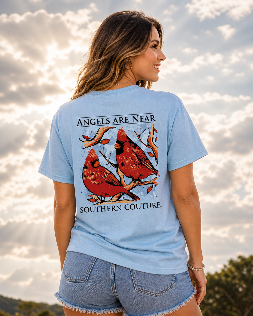 Southern Couture Classic Angels Are Near - Adult & Kids T-Shirts, Sweatshirts & Hoodies apparel design preview 1