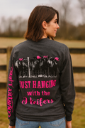 Country Life Preppy Just Hanging Heifer - Adult & Kids T-Shirts, Sweatshirts & Hoodies apparel design preview 1