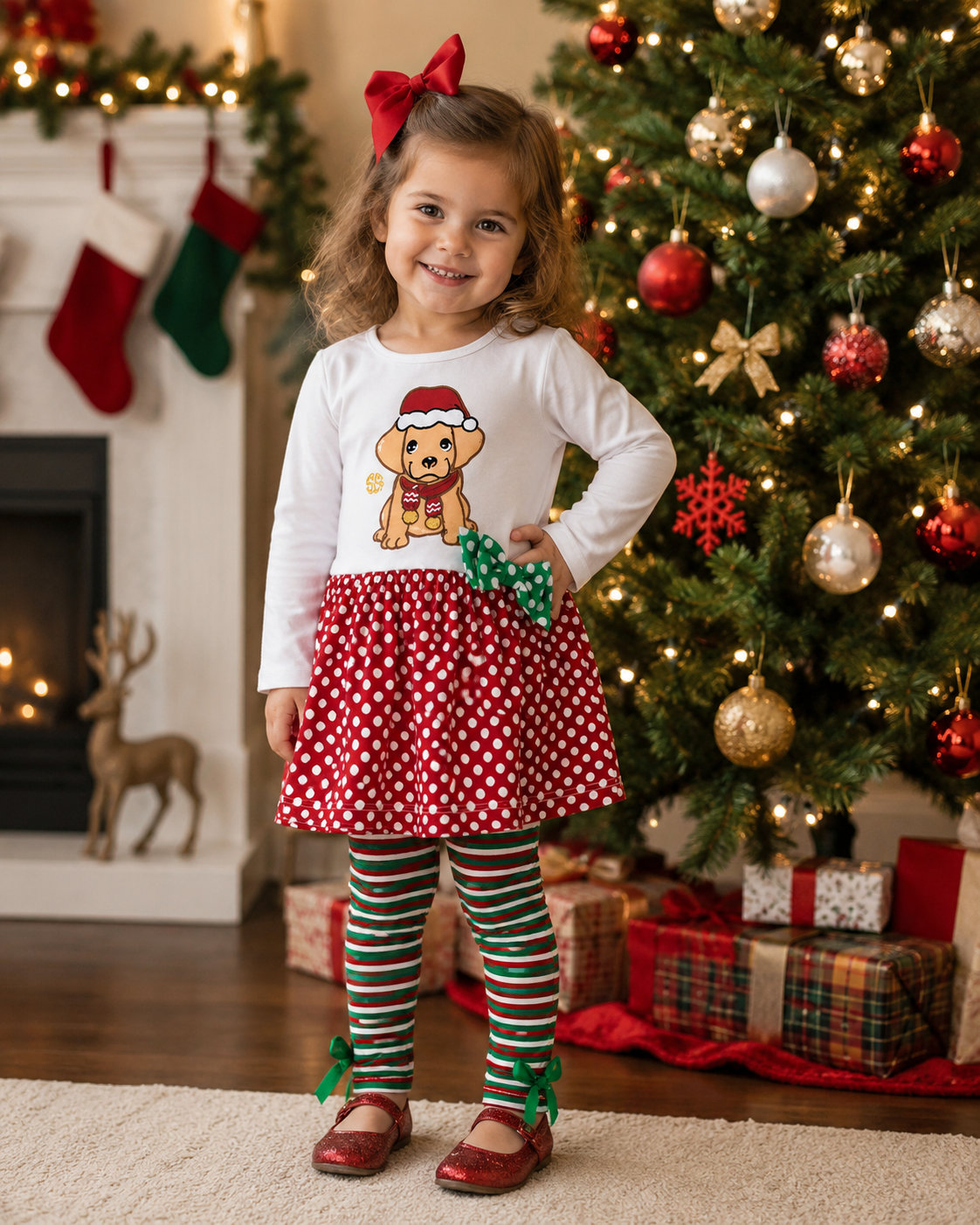 Simply Southern Preppy Classic Christmas Dog Holiday - Adult & Kids T-Shirts, Sweatshirts & Hoodies apparel design preview 1