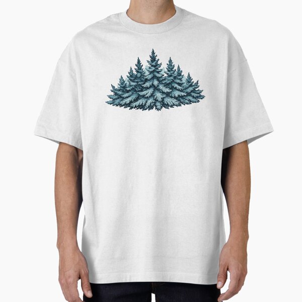 Blue Gray Exhaling Spruces - Adult & Kids T-Shirts, Sweatshirts & Hoodies apparel design preview 1