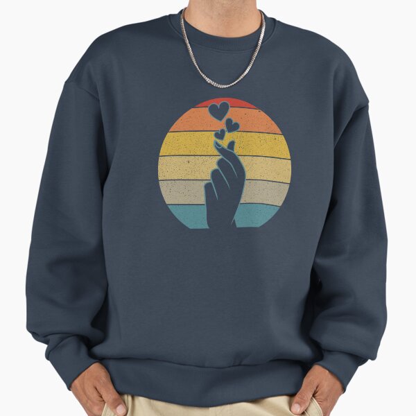 K-Pop KDrama Retro Finger Heart Korean K Pop Gear - Adult & Kids T-Shirts, Sweatshirts & Hoodies apparel design preview 1