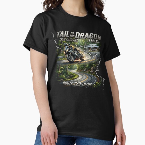 Tail of the Dragon Route 129 Performance Driving - Adult & Kids T-Shirts, Sweatshirts & Hoodies apparel design preview 1