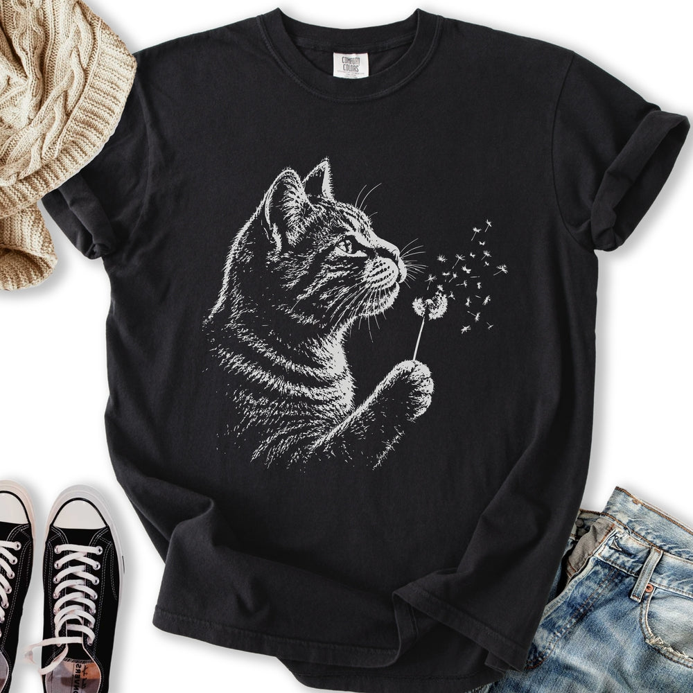 Dandelion Cat - Adult & Kids T-Shirts, Sweatshirts & Hoodies apparel design preview 2