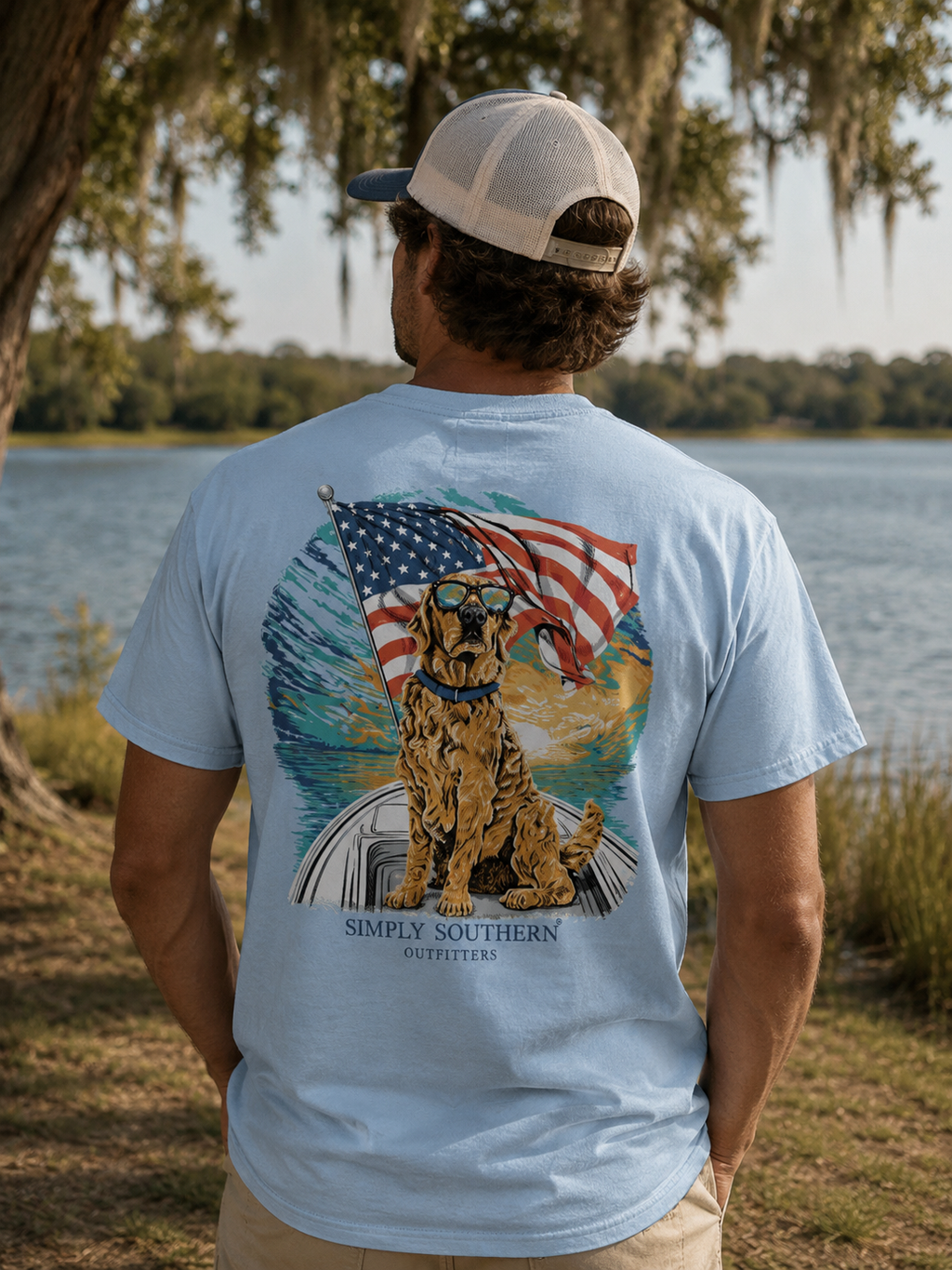 Simply Southern Outfitters USA Dog Mineral Washed - Adult & Kids T-Shirts, Sweatshirts & Hoodies apparel design preview 1