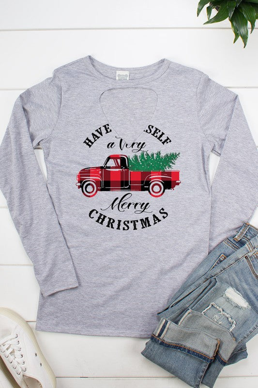 Have Yourself a Merry Little Christmas Plaid Truck - Adult & Kids T-Shirts, Sweatshirts & Hoodies apparel design preview 1
