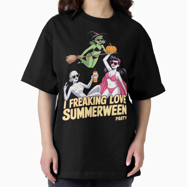I Freaking Love Summerween, Trendy Spooky Beach - Adult & Kids T-Shirts, Sweatshirts & Hoodies apparel design preview 1