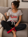 Simply Southern Wine PJ Pants Set - Adult & Kids T-Shirts, Sweatshirts & Hoodies apparel design preview 1