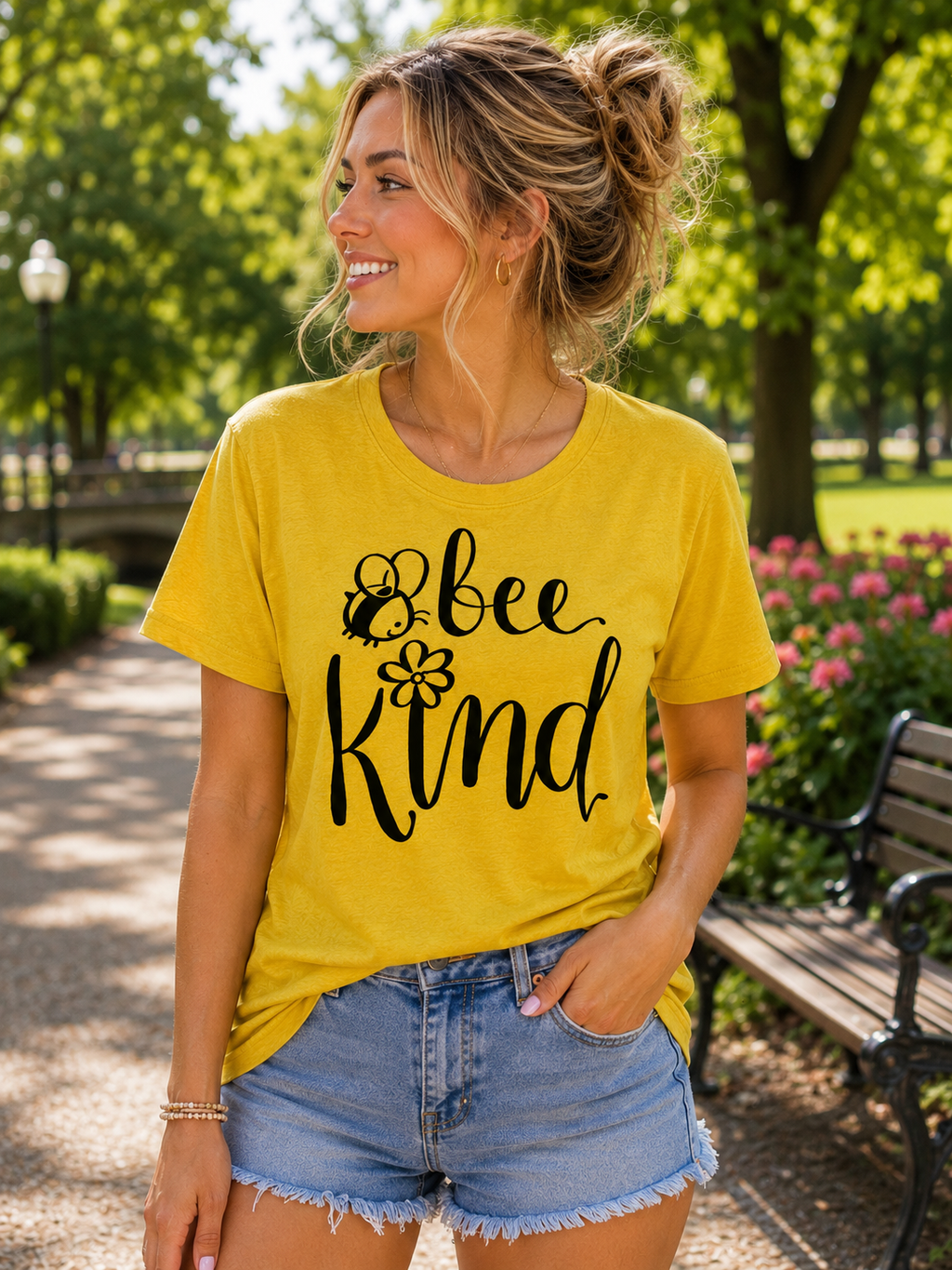 SALE Southern Attitude Bee Kind Soft Canvas - Adult & Kids T-Shirts, Sweatshirts & Hoodies apparel design preview 1