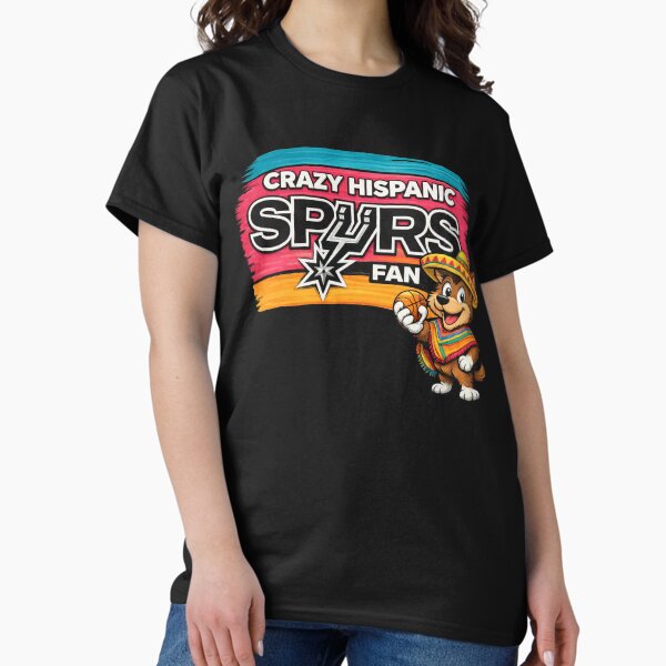 Crazy Hispanic Spurs Fan San Antonio Basketball - Adult & Kids T-Shirts, Sweatshirts & Hoodies apparel design preview 1