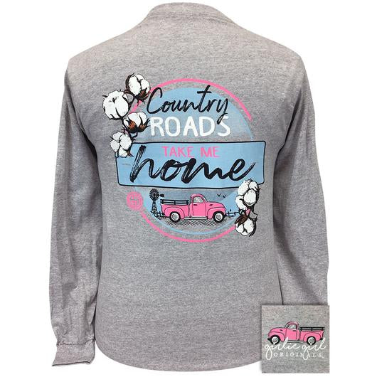 Girlie Girl Originals Country Roads Cotton - Adult & Kids T-Shirts, Sweatshirts & Hoodies apparel design preview 2
