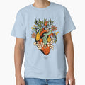 Anatomical Heart with flowers, tattoo flash - Adult & Kids T-Shirts, Sweatshirts & Hoodies apparel design preview 1
