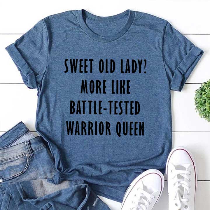 Sweet Old Lady Slogan Letter Graphic Crew Neck Women - Adult & Kids T-Shirts, Sweatshirts & Hoodies apparel design preview 2