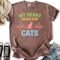 Heart Beats for Cats - Adult & Kids T-Shirts, Sweatshirts & Hoodies apparel design preview 1