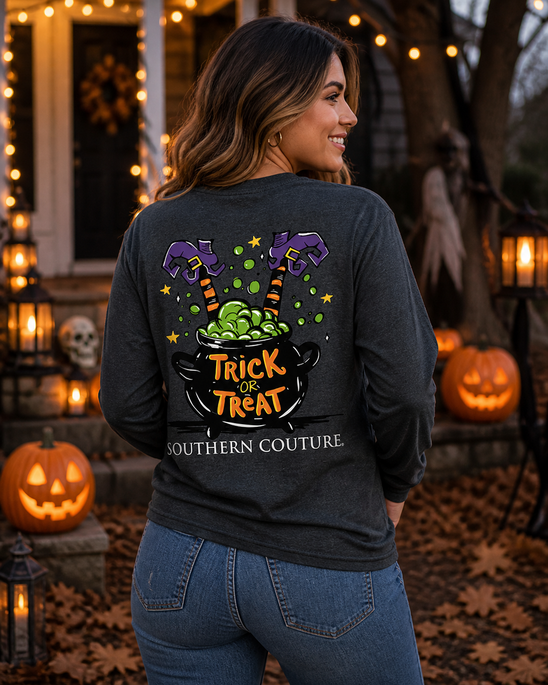 SALE Southern Couture Classic Trick Or Treat - Adult & Kids T-Shirts, Sweatshirts & Hoodies apparel design preview 1