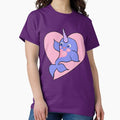 Cute pink Narwhal Heart - Adult & Kids T-Shirts, Sweatshirts & Hoodies apparel design preview 1