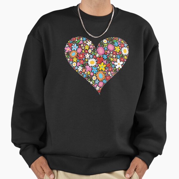 Whimsical Spring Flowers Red Valentine Heart fatfatin - Adult & Kids T-Shirts, Sweatshirts & Hoodies apparel design preview 1