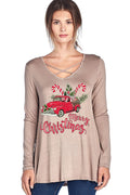 SALE Merry Christmas Candy Cane Truck Holiday Criss - Adult & Kids T-Shirts, Sweatshirts & Hoodies apparel design preview 1