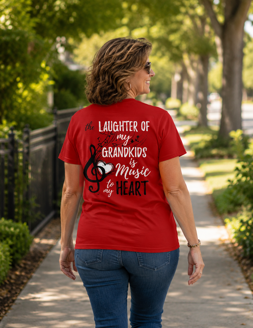 Sassy Frass Laughter of my Grandkids Music to Heart - Adult & Kids T-Shirts, Sweatshirts & Hoodies apparel design preview 1