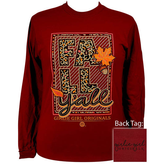 Girlie Girl Originals Fall Yall Leopard - Adult & Kids T-Shirts, Sweatshirts & Hoodies apparel design preview 2