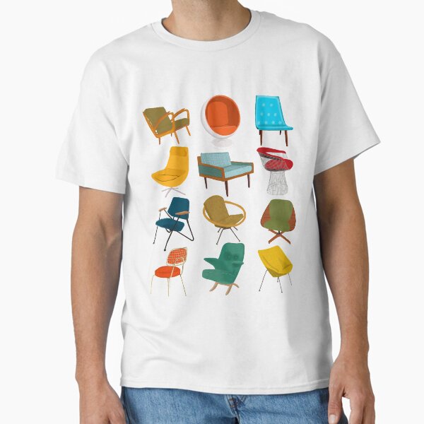Mid Century Modern Chair Collection - Adult & Kids T-Shirts, Sweatshirts & Hoodies apparel design preview 1