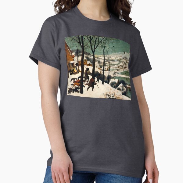 The Hunters in Snow (1565) by Pieter Bruegel Elder HD - Adult & Kids T-Shirts, Sweatshirts & Hoodies apparel design preview 1